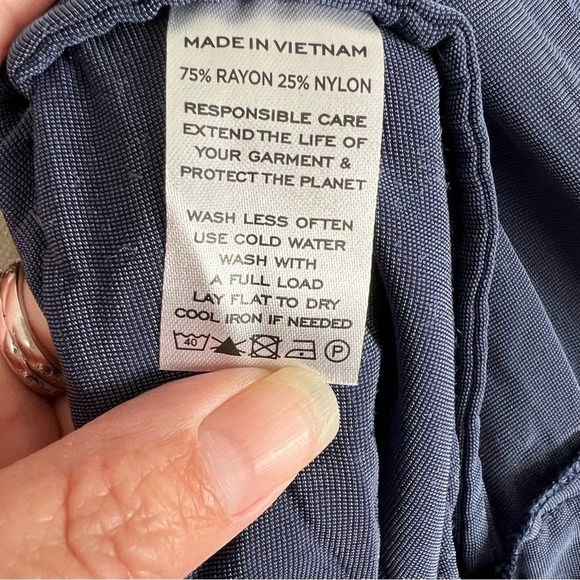 Hill House Size S The Ellie Nap Dress Navy Velvet Midi Tiered Smocked Bodice NEW - Picture 9 of 14